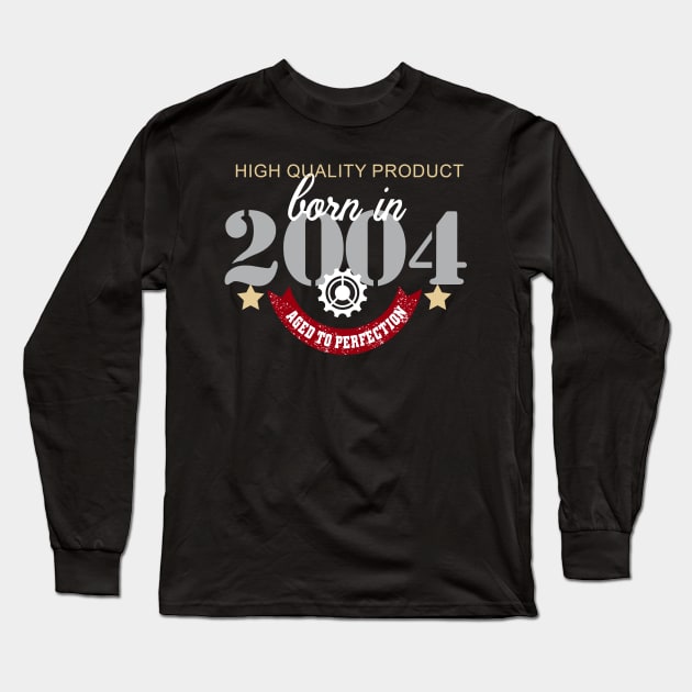 Born In 2004 Aged To Perfection Long Sleeve T-Shirt by Diannas